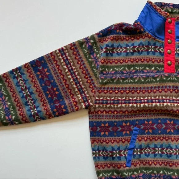 Polo Ralph Lauren Girls Fair Isle Brushed Fleece Pullover - Size M (8-10) - Picture 12 of 16